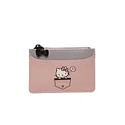 【OUTDOOR】Hello Kitty聯名款-牛仔凱蒂-票卡零錢包-粉色 ODKT22A05PK