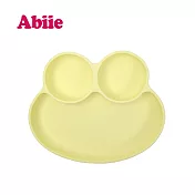 abiie 蛙式三餐-吸盤式矽膠餐盤 檸檬黃