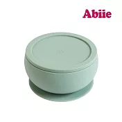 abiie 食光碗-吸盤式矽膠餐碗 羅勒綠