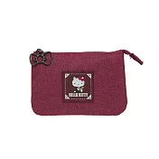 【Hello Kitty】凱蒂印記-三層零錢包-酒紅 KT03B04WI