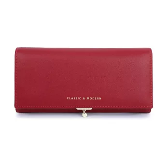 【L.Elegant】韓版時尚多層 長夾 手拿零錢包B880(共五色) 紅色