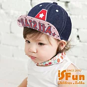 【iSFun】A型字母＊中性牛仔兒童棒球帽 深藍