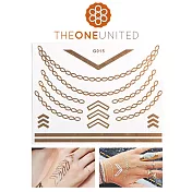 【The One】歐美時尚金屬感紋身貼(小)-2-鏈的幾何