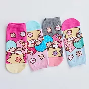 【ONEDER 旺達棉品】Sanrio 美樂蒂短襪 雙子星 Kitty凱蒂貓直版襪 雙子星TS-A514-(22-26)