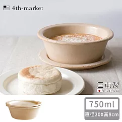 【4TH MARKET】日本製一人用可堆疊湯鍋附鍋蓋 750ML ─咖啡