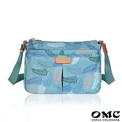【OMC】羽草系最正層次收納斜背側背包12975- 粉嫩藍