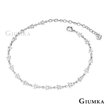 GIUMKA腳鍊女閃爍星空腳鏈精鍍正白K氣質甜美銀色款ML00029 無 鍊長約22CM+6CM延長鍊