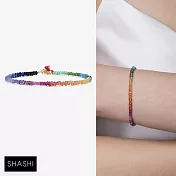 SHASHI 紐約品牌 Natasha 天然彩寶手鍊 微顆粒款 彩虹碧璽