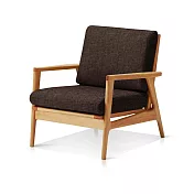【DAIMARU】VITZ比茨赤樺木單人座沙發-4色可選 深棕布座墊