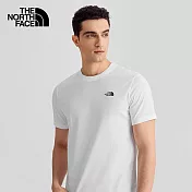 The North Face 男 FOUNDATION S/S - AP 短袖上衣-NF0A4UAMFN4 M 白