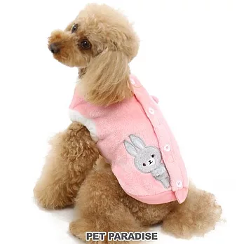 【PET PARADISE】寵物衣服-保暖後背開背心 小兔躲 粉 SS