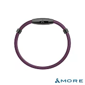 &MORE愛迪莫 X5 特仕版鈦鍺手環 (槍灰)- 深紫S