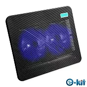 逸奇e-Kit 11cm雙風扇超薄筆電散熱墊 CKT-N192_BK -黑色款