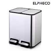 ELPHECO 不鏽鋼分類腳踏緩降靜音垃圾桶 ELPH7712