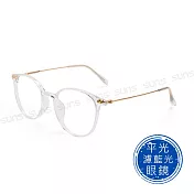 【SUNS】時尚濾藍光眼鏡 素顏神器 圓框百搭眼鏡 S079 抗紫外線UV400 透明色