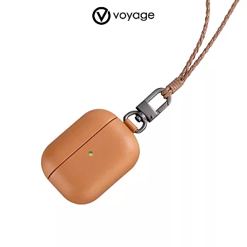 VOYAGE AirPods Pro (第2代) NAPPA真皮防摔保護殼- 棕色