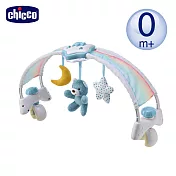 chicco-2合1彩虹柔光音樂拱橋 -粉藍