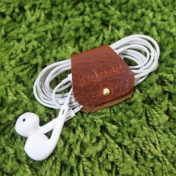 【KOPER】手工皮革耳機集線器 復刻棕