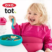 美國OXO tot 連袖口袋圍兜-莓果粉 OX0402016A