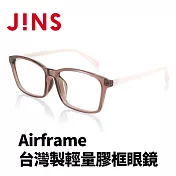 JINS Airframe台灣製輕量膠框眼鏡(URF-22A-112) 棕x粉紅