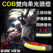 【WIDE VIEW】COB雙向3段柔光頭燈(TM-G13) 黑橘