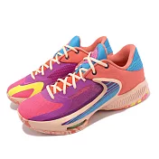 Nike 籃球鞋 Zoom Freak 4 EP 男鞋 橘 紫 藍 字母哥 氣墊 DQ3825-500