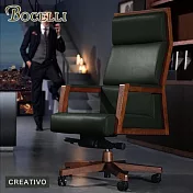 【BOCELLI】CREATIVO創意風尚高背辦公椅(義大利牛皮)墨綠