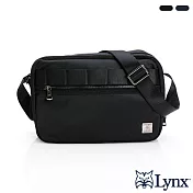 Lynx - 美國山貓菁英男士多層收納橫式側背包 - 共二色 黑色