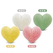 O’Pretty 歐沛媞 天然蒟蒻QQ海綿-愛心(6.5X5.5cm)-多色可選 檸檬黃X3