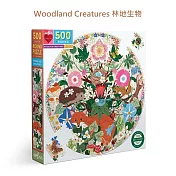 eeBoo 500片圓形拼圖 – 林地生物 Woodland Creatures 500 Piece Round Puzzle
