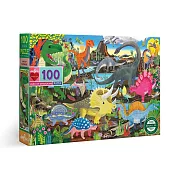 eeBoo 拼圖 – Land of Dinosaurs 100 Piece Puzzle 恐龍領域拼圖 (100片)