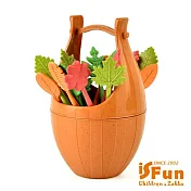【iSFun】野餐木桶＊麥纖維甜點水果叉子/隨機色
