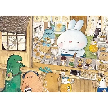 【台製拼圖】MINIHAN兔兔系列-兔兔之車輪餅 520片 25-051