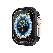 軍盾防撞 抗衝擊 Apple Watch Ultra 2/Ultra (49mm) 鋁合金雙料邊框保護殼 (暗夜黑)