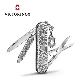 VICTORINOX瑞士維氏 Classic 閃耀系列五用瑞士刀(58mm)-大馬士革刀殼