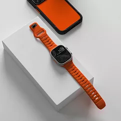 美國NOMAD Apple Watch專用運動風FKM橡膠錶帶─49/45/44/42mm─橘
