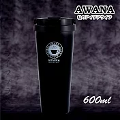 AWANA304不鏽鋼保溫保冷手提咖啡杯-600ml-紳士黑-1入組