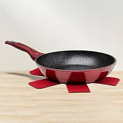 《EXCELSA》Phoenix鍋具保護墊+石紋不沾平底鍋(20cm) | 平煎鍋