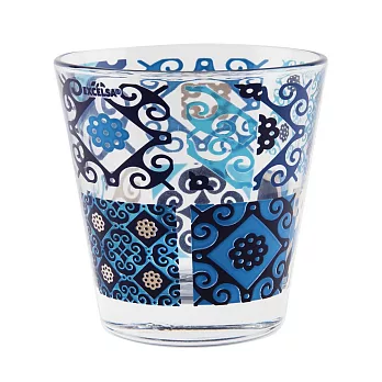 《EXCELSA》Maiolica玻璃杯3入(海藍250ml) | 水杯 茶杯 咖啡杯