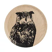 Muurla 北歐木製圓形餐盤 35 cm 鵰鴞