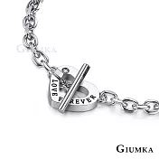 GIUMKA情侶鋼手鏈OT扣手鍊命中注定男女情人手飾單個價格 MH06051 15 銀色細版|心墜款