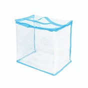 【E.dot】PVC防水防塵透明收納袋 藍色