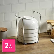 【Homely Zakka】日式簡約鐵藝碗架/餐碗置物架_2入/組