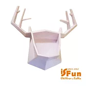 【iSFun】創意鹿角＊壁貼式置物收納盒 白