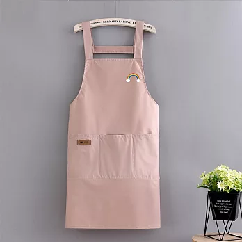 [Conalife] 簡約風防水背帶工作圍裙(1入) - 粉紅色