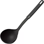 《GHIDINI》簡約湯杓(黑28.5cm) | 料理匙 攪拌杓 攪拌勺 湯匙