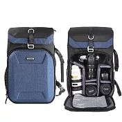 【Prowell】兩機多鏡EVA硬殼相機後背包 相機保護包 專業攝影背包 WIN-22334 贈送防雨罩 深海藍