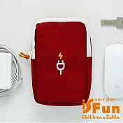 【iSFun】3C收納＊充電鋪棉防撞手機相機收納包  紅