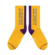 WARX除臭襪 薄款標語高筒襪-RESPECT 黃色 M