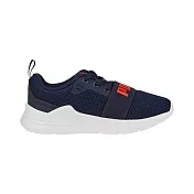 PUMA  Wired Run PS 中童鞋跑步鞋-藍橘-37421621 17.5 藍色